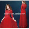 Vestido de noche rojo de la señora elegante de la fábrica de China del nuevo diseño